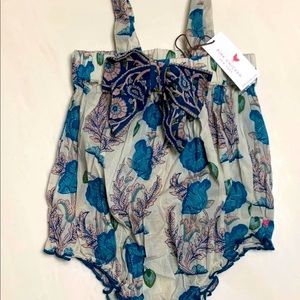 NWT Pink Chicken Floral Bubble